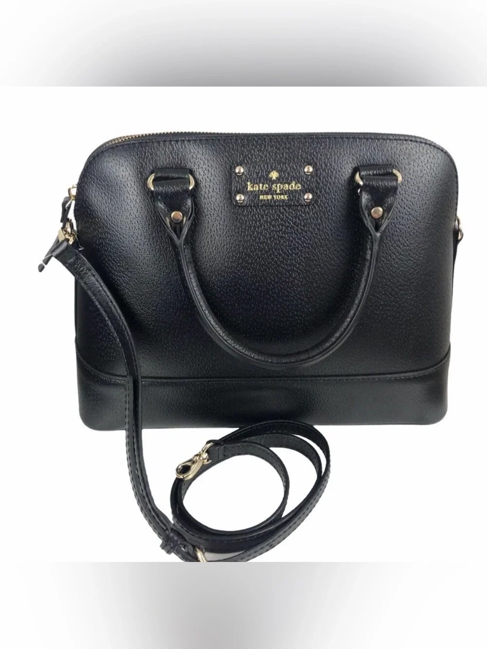 Kate Spade Small Rachelle Wellesley Satchel Black Crossbody Strap WKRU2485
